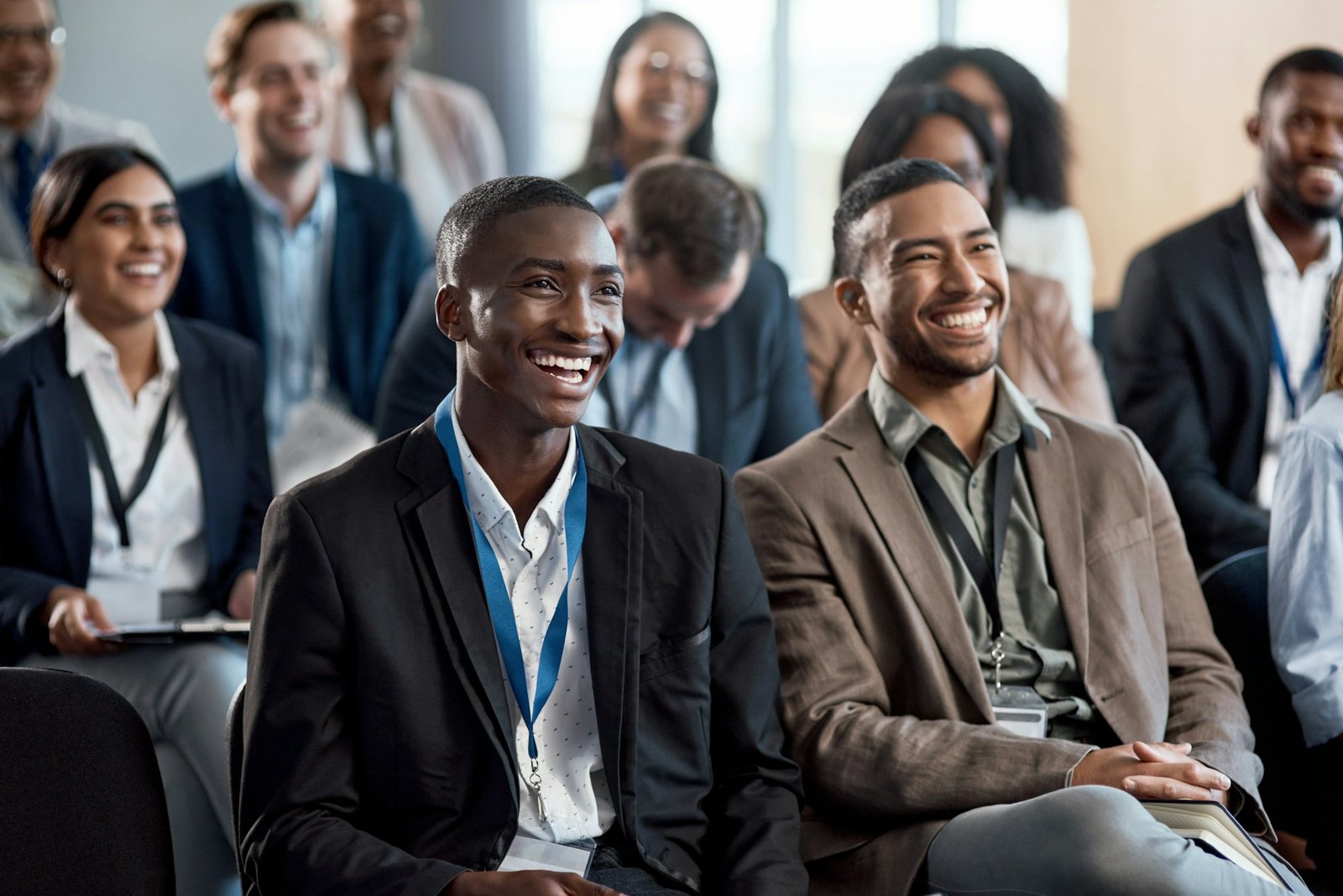 Shot of a group of businesspeople attending a conference